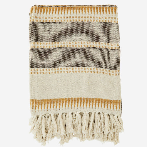 Madam Stoltz Throw - Recycled Cotton in Earth Stripes