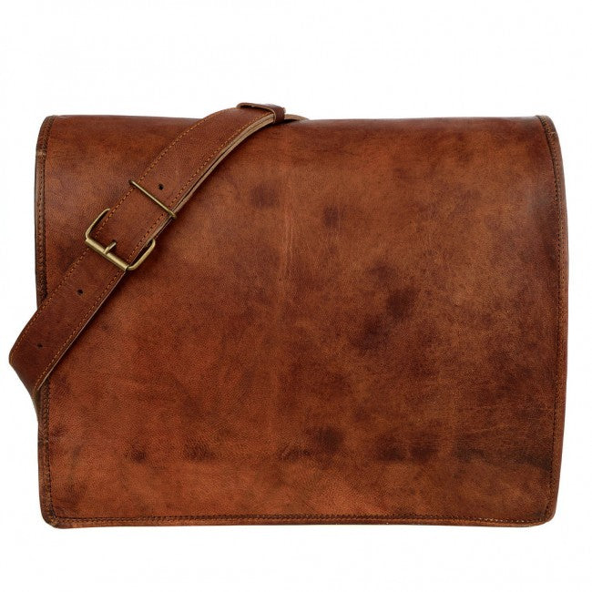 Paper high - Brown Leather Bag Large