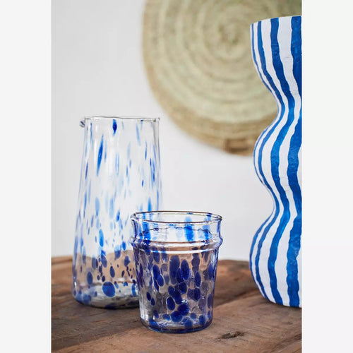 Madam Stoltz Glass - Handblown Drinking Glass, Blue