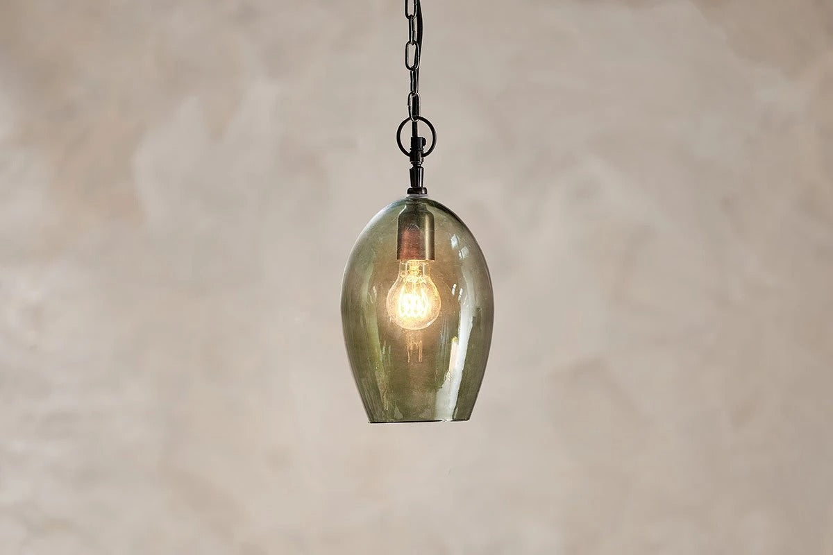 Nkuku Light - Otoro Green Smoke Pendant Lamp