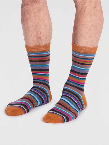 Thought Mens Socks - Bamboo Matias Stripe