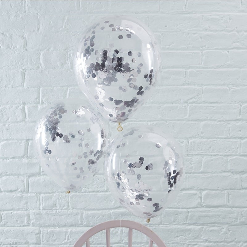Ginger Ray Balloons - Confetti Pick & Mix Gold or Silver
