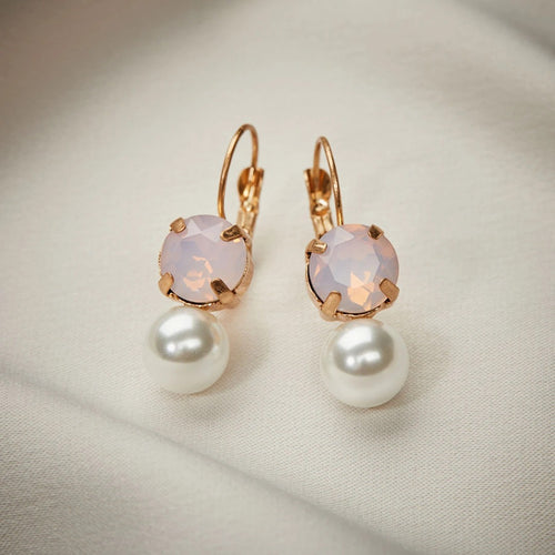 Lovett Earrings - Pearl and Square