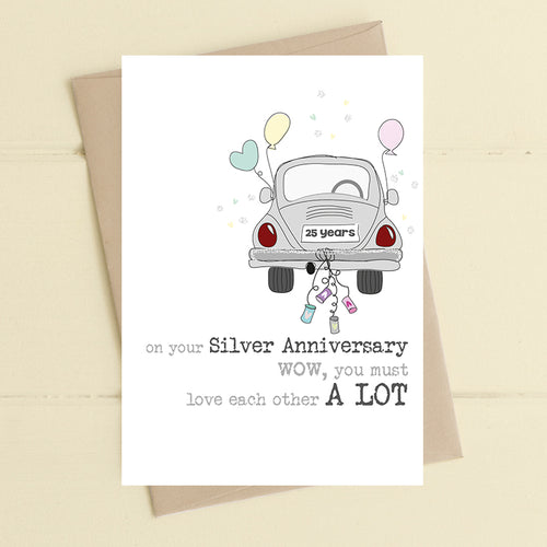 Dandelion Card - Happy Silver Anniversary