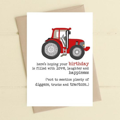 Dandelion Card - Birthday filled with Tractors