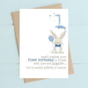 Dandelion Card - one today bunny boy or girl