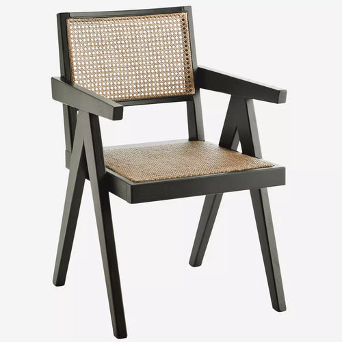Madam Stoltz Chair - Wooden Chair with Rattan